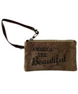 "America The Beautiful" Wristlet Bag - Distressed Canvas - $24.99