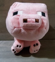 Minecraft Pig Plush Stuffed Animal 6&quot; Jazwares 2014 Mojang Figure - £7.45 GBP