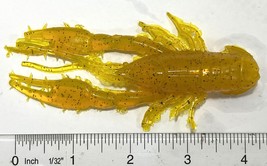 Freshwater Artificial Crayfish Bait 4&quot; Gold/Black Flake Pack of 4 - $5.49