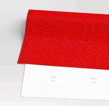  2 Sugar Paper Gift Wrap White Tiny Scatter Dot On Red 30 Sq Ft Each  image 2