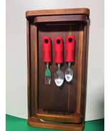 Lot of5 Essential Medical Supply PowerOfRed 2 spoons 1 fork &amp; 2 WoodServ... - $15.84