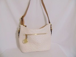 Giani Bernini Embossed Ostrich Faux Leather Shoulder Bag KP155 $129 - £33.23 GBP