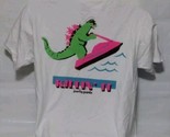 Party Pants T Shirt Men’s Medium Killin It Dino Ski Short Sleeve Neon Zilla - $13.20