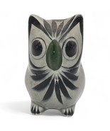Tonala Mexican Hand Painted Folk Art Pottery Owl Figurine 6&quot; With Floral... - $19.73 CAD