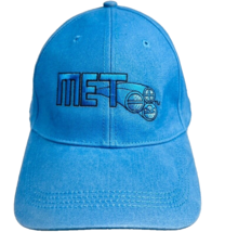 MET Molecules Blue Adjustable Baseball Hat Cap Embroidered Canvas - £22.76 GBP