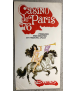 CASINO DE PARIS &#39;76 vintage Dunes Casino Las Vegas unused 9&quot; x 5&quot; postcard - €12,70 EUR