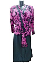 Woman set Summer Classic Elegant Large Loose Shirt+Skirt Flowers oversize Elena - £111.90 GBP