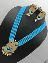 Kundan Antique Necklace Pendant Earrings Haar Women Girls Gift Jewelry S... - $17.05