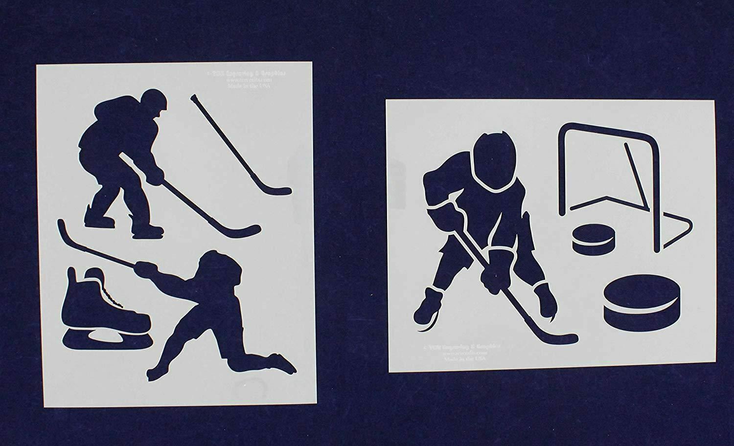 Primary image for Hockey Stencils - 2 Piece Set - 8 x 10 Inches
