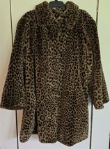Vtg Womens Plus 2X? C.D.V. Comme Du Vrai Faux Fur Leopard Coat Jacket Fr... - $904.73 MXN