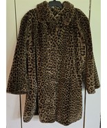 Vtg Womens Plus 2X? C.D.V. Comme Du Vrai Faux Fur Leopard Coat Jacket Fr... - $902.09 MXN