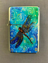 Colorful Dragonfly Art D1 Flip Top Oil Lighter Windproof - £11.83 GBP