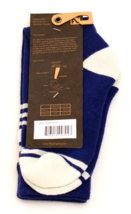 FlyLow Blue &amp; White Striped Frita Foot Sweater Socks 1 Pair Men&#39;s  S/M  ... - £14.54 GBP