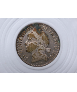Dominican Republic 1891 Silver 50 Centesimos de Franco Silver Coin - $48.99