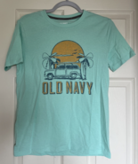 Old Navy Boys Extra Large T-Shirt -old car w/ palm trees print - $12.99