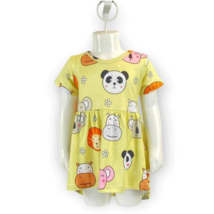Little Jo Lemon Tunic Dress With Zoo Animals - 7/8 - £7.96 GBP