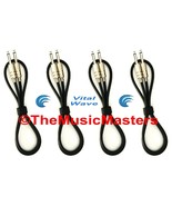 4 Pack 3ft 1/4&quot; Instrument Guitar Bass Amp Keyboard Audio Cable Cord Wir... - £18.68 GBP