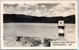 RPPC View of Lake Fort Smith Mountainburg Arkansas AR UNP Postcard M15 - £7.02 GBP