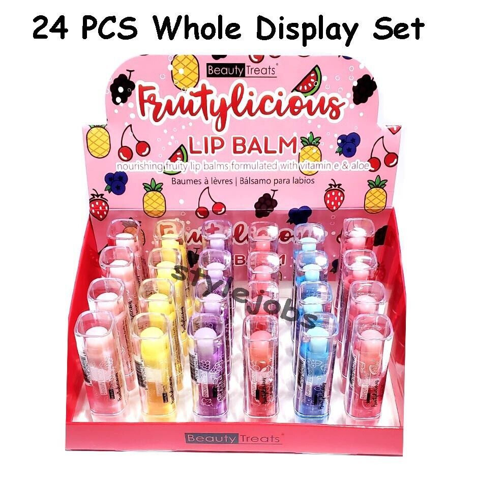 Beauty Treats Fruity Fruit Flavored Wholesale Display Bulk 24 PCS Set - £14.22 GBP