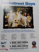 Backstreet Boys Black &amp; Blue Tour Ets Flyer 2001 Mint Condition BSB With... - $180.84 MXN