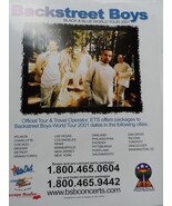 Backstreet Boys Black &amp; Blue Tour Ets Flyer 2001 Mint Condition BSB With... - $13.02 CAD