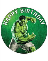 7.5 Inch Edible Cake Toppers (7.5 HULK SMASH PARTY)  fits 8 inch round c... - $263.68 MXN