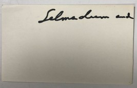 Selma Diamond (d. 1985) Signed Autographed Vintage 3x5 Index Card - $19.99