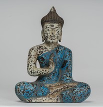 Bouddha - Ancien Khmer Style Assis Bois Statue de Bouddha Enseignement Mudra - - £153.96 GBP