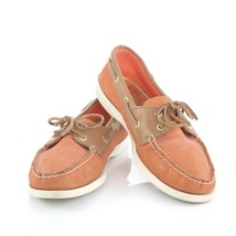 Sperry Top-Sider Orange Sparkle Leather Boat Shoes Loafers Comfort Shoes... - $39.41