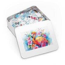 Jigsaw Puzzle in Tin, Flamingo, Personalised/Non-Personalised, awd-211, (30, 110 - £28.22 GBP+