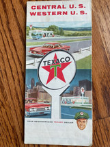 1963 Texaco Central and Western US Highway Transportation Travel Road Map - £7.42 GBP