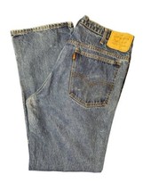 80&#39;s Levis Saddleman Boot Jeans 36x30 20517-0217 Bootcut Orange Tab Actu... - $84.15