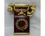 Vintage Rotary Telephone Index Notepad Notecards Brown Gold British Design  - £38.03 GBP