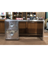 NauticalMart Deco Aviator Writing Desk Aluminium End Table Industrial Fu... - $1,999.00