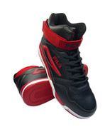 NWT FILA MSRP $92.99 MULTIVERSE MEN'S BLACK RED HI TOP SNEAKERS SHOES SIZE 10 - $57.79