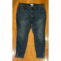 Lane Bryant MID RISE SKINNY SIGNATURE FIT STRETCH Jeans 18 embellished p... - $17.09
