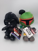 Mattel Star Wars Plush Toys Darth Vader &amp; Boba Fett w/Tags NEW Ships Free - £13.99 GBP