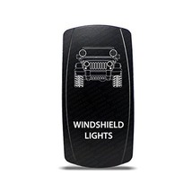 CH4X4 Rocker Switch Jeep Wrangler JK Windshield Lights Symbol 2- Green Led - £12.45 GBP
