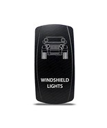 CH4X4 Rocker Switch Jeep Wrangler JK Windshield Lights Symbol 2- Green Led - £12.47 GBP