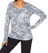 allbrand365 designer Womens Floral Print Drop Shoulder Top, X-Small - $25.00