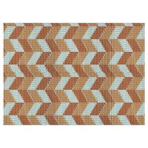 Dundee Deco Chevron Bathroom Mat - 35&quot; x 26&quot; Beige Waterproof Non-Slip Quick Dry - £26.62 GBP