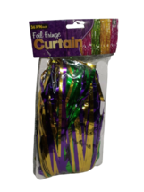 Metallic Foil Mardi Gras Doorway Tinsel Curtain Backdrop Decoration (96&quot;... - $4.85