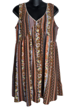 Umgee Womens Shift Boho Tunic Dress Medium Bohemian Sleeveless Anthropol... - $22.99