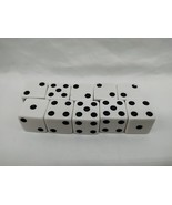 Set Of (10) White D6 Dice With Black Pips D6 1/2&quot; - $11.88