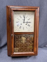 Vintage Working Cornwall Pendulum Wood Wall Clock W/ Hermle Works 22”T 14”W - £129.78 GBP