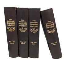1960,1961: Lot Of 4 National Geographic Magazine Bound Volumes Nice!! History - £28.30 GBP