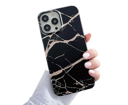 Anymob iPhone Case Black Marble Soft Silicone Shockproof Back Shell Mobile Cover - £19.21 GBP