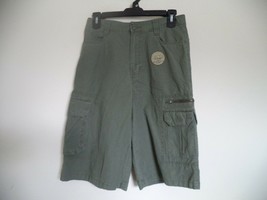 Boy&#39;s Green Canyon River Blues Cargo Shorts. 16. 100% Cotton. 7 Pockets. Wrinkle - $11.88