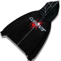 Y2K Women&#39;s Street Clothing Hoodie Spider Punk Zipper Hoodie Graphic Extra Large - £15.33 GBP+