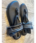 Sanuk Yoga Sling 2 size 9 Slip on Sandals Shoes Black White Flip Flop Th... - $517.57 MXN
